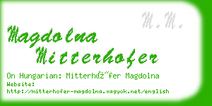 magdolna mitterhofer business card